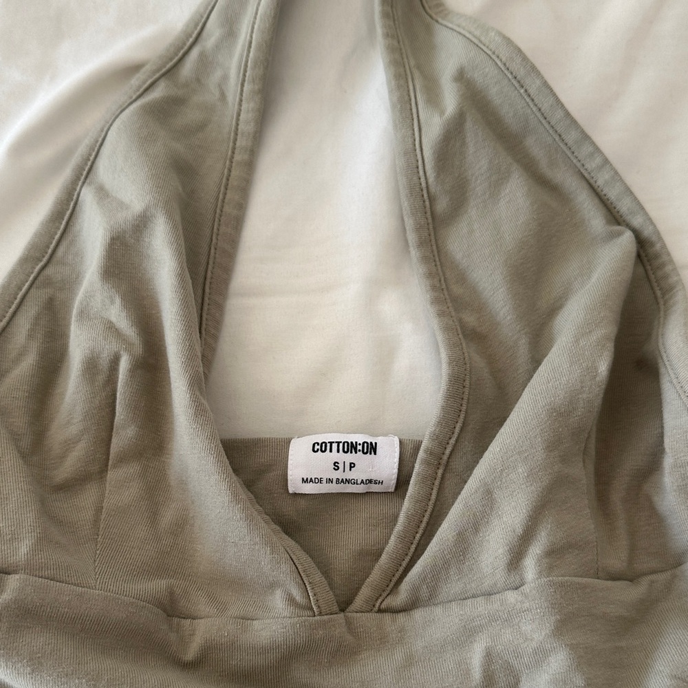 Cotton On Olive Green Women's Halter top - Picture 2 of 3